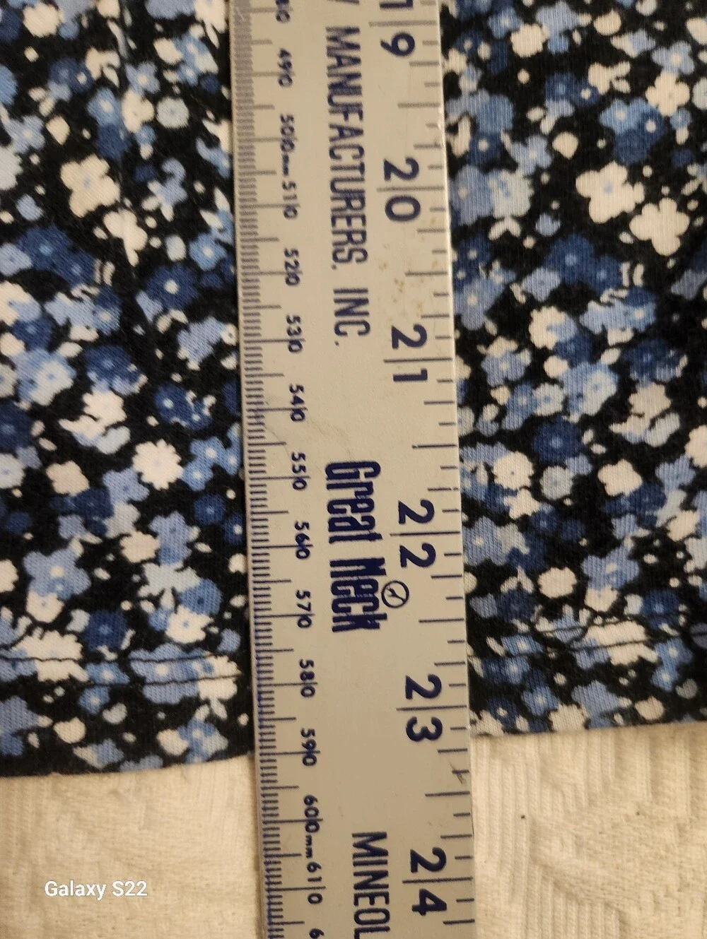 Michael Kors Blue Floral Scoop-Neck Women’s Top
